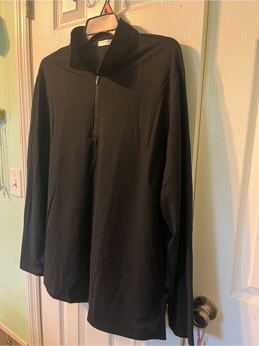 Men's Black Quarter-Zip Pullover Shirt - Brand Unspecified